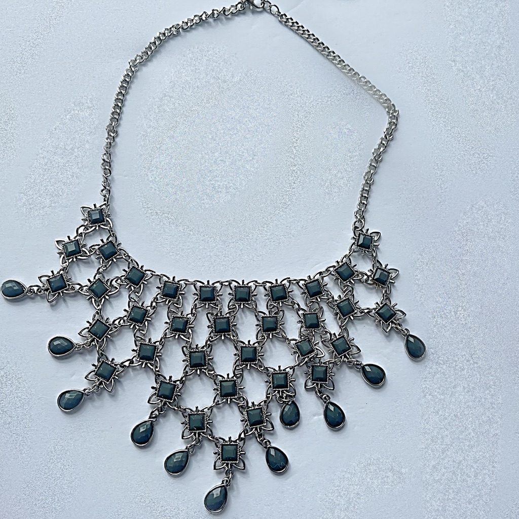 Romolo Jewelry | Romolo Green And Silver Necklace. Nwt